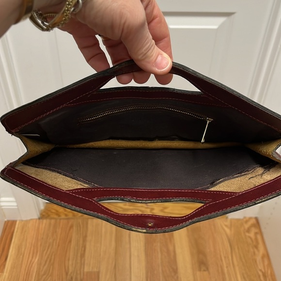 Oxblood Leather Handle Clutch - Picture 5 of 8